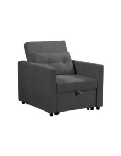 Poltrona letto Zaffiro con braccioli colore grigio scuro - Kallea 2