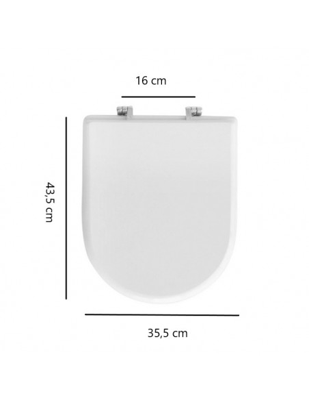 Copriwater per Flaminia serie Link con cerniere regolabili Cromo - Kallea