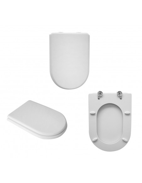 Copriwater per Dolomite serie Petra con Cerniere regolabili Cromo - Kallea