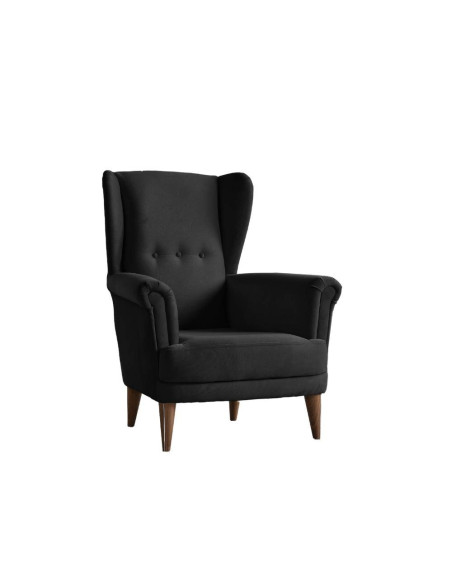Poltrona Olive Bergere tessuto grigio scuro - Kallea