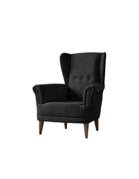 Poltrona Olive Bergere tessuto grigio scuro - Kallea
