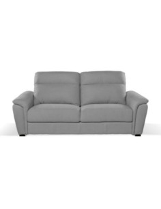 Divano Gonzaga 3 posti fisso con poggiatesta regolabili in 3 posizioni grigio - Kallea 2