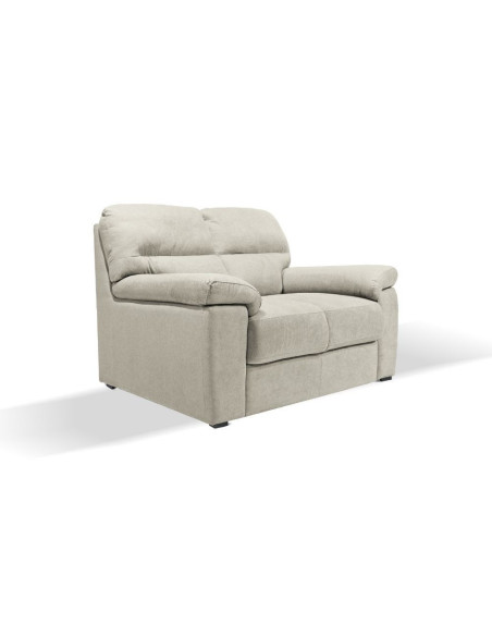 Divano Alenda 2 posti fisso con piedini quadrati colore beige - Kallea