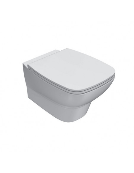 Vaso Sospeso Globo serie Daily cod. DAS03BI scarico senza brida bianco lucido - Kallea