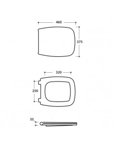 Copriwater Globo serie Daily in duroplast DAR19BI non rallentato bianco lucido - Kallea 2