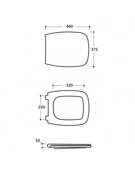 Copriwater Globo serie Daily in duroplast DAR19BI non rallentato bianco lucido - Kallea