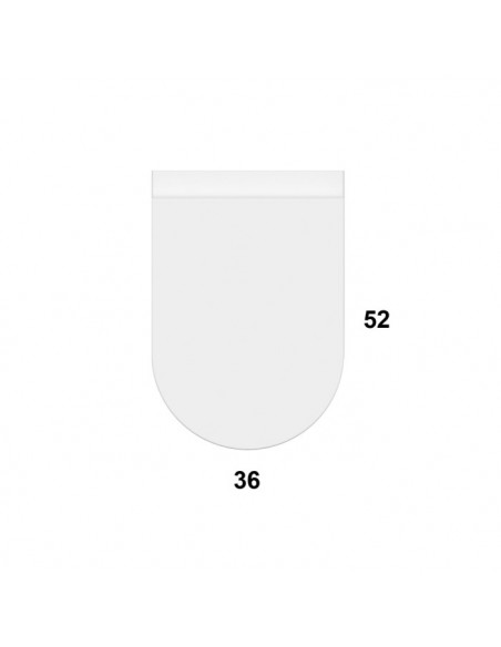 Vaso Sospeso Globo serie Forty3 cod. FOS03BI dimensioni 52 x 36 cm scarico con brida ottimizzato bianco lucido - Kallea