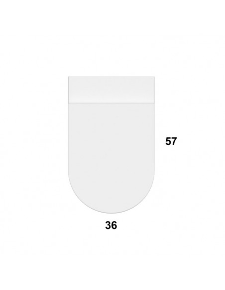 Vaso Sospeso Globo serie Forty3 cod. FOS05BI dimensioni 57 x 36 cm senza Brida bianco lucido - Kallea