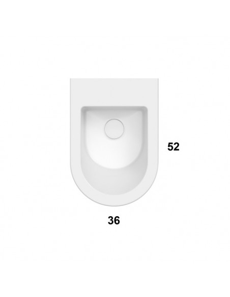 Bidet sospeso Globo serie Forty3 cod: FOS07BI dimensioni 52 x 36 bianco lucido - Kallea