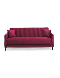 Divano letto contenitore Montana 3 posti colore bordeaux - Kallea 2