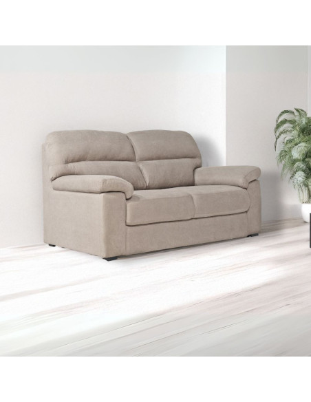 Divano Alenda 3 posti con piedini quadrati colore Roma 03 sabbia - Kallea