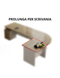 Prolunga per scrivania Ibisco 80x60 struttura bianco frassinato e noce naturale - Kallea