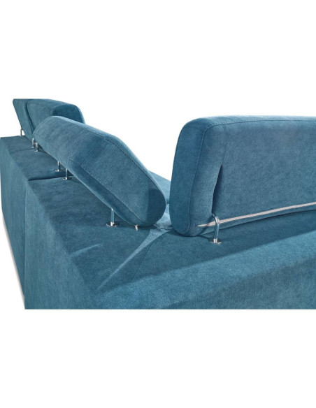 Divano letto Lughen contenitore 5 elementi reversibili colore verde acqua - Kallea