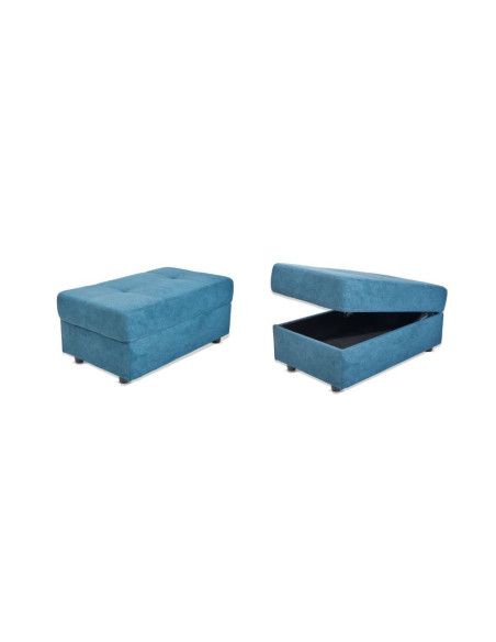 Divano letto Lughen contenitore 5 elementi reversibili colore verde acqua - Kallea