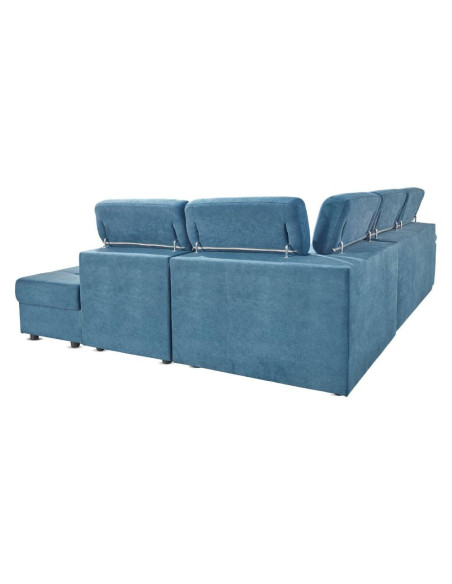 Divano letto Lughen contenitore 5 elementi reversibili colore verde acqua - Kallea