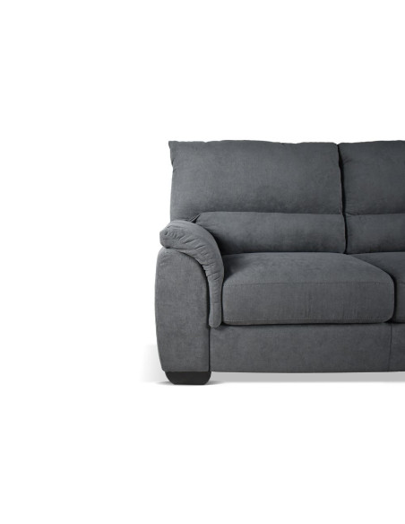 Divano Atene 2 posti in tessuto Pluto 28 antracite - Kallea