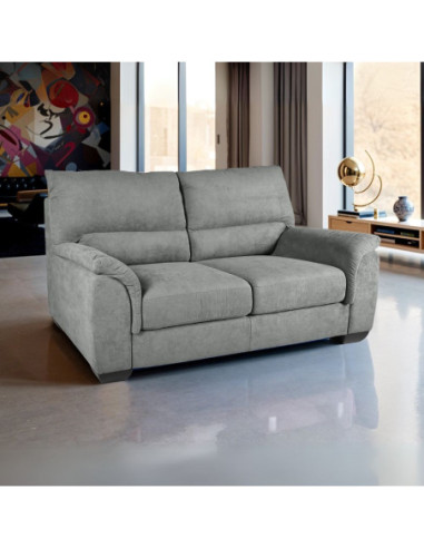 Divano Atene 2 posti in tessuto barrel 83 grigio - Kallea