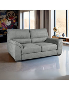 Divano Atene 3 posti in tessuto barrel 83 grigio - Kallea