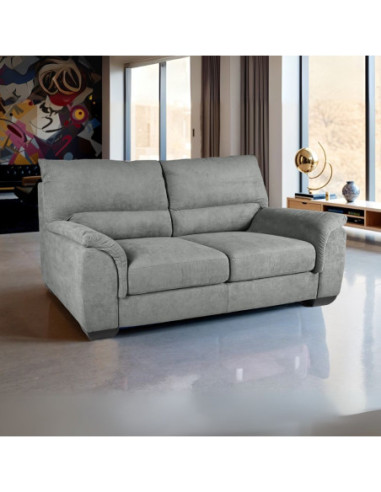 Divano Atene 3 posti in tessuto barrel 83 grigio - Kallea