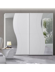 Camera da letto Sinera colore bianco larice con particolari in cristallo - Kallea 2