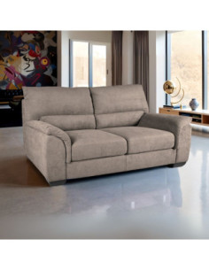 Divano Atene 3 posti in tessuto Barrel 21 tortora - Kallea