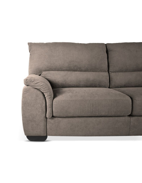 Divano Atene 3 posti in tessuto Barrel 21 tortora - Kallea