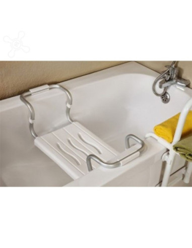 Sedile per vasca per disabili regolabile in acciaio cromato colore bianco - Kallea