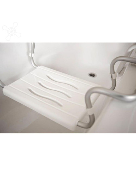 Sedile per vasca per disabili regolabile in acciaio cromato colore bianco - Kallea