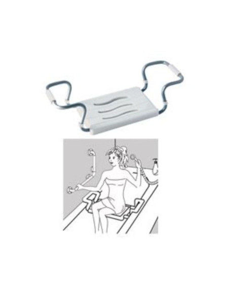 Sedile per vasca per disabili regolabile in acciaio cromato colore bianco - Kallea