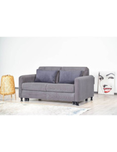 Divano Ravit grigio 57-044 con letto estraibile e contenitore - Kallea