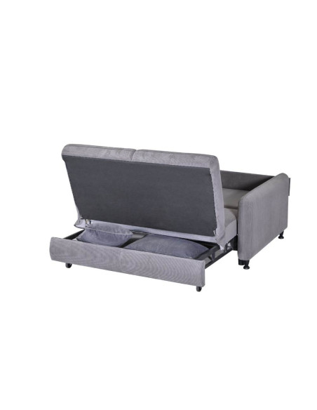 Divano Ravit grigio 57-044 con letto estraibile e contenitore - Kallea