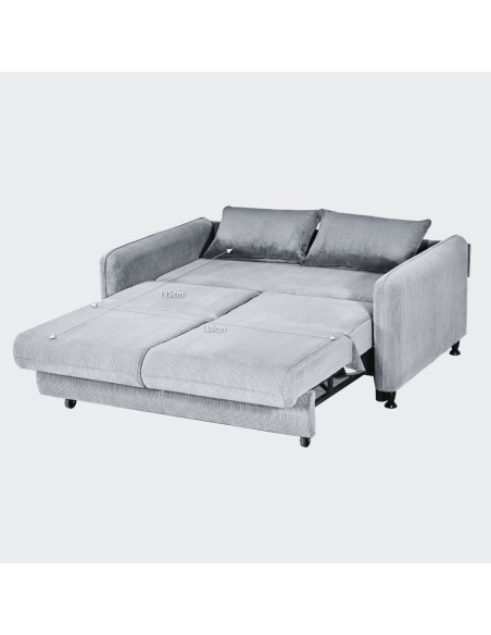 Divano Ravit grigio 57-044 con letto estraibile e contenitore - Kallea