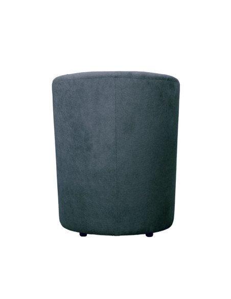 Djerba tessuto grigio scuro Soro 97 poltrona con pouff estraibile - Kallea