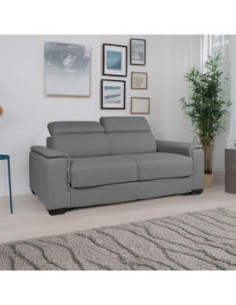 Divano letto Mercurio 3 posti in tessuto Barrel 90 grigio - Kallea