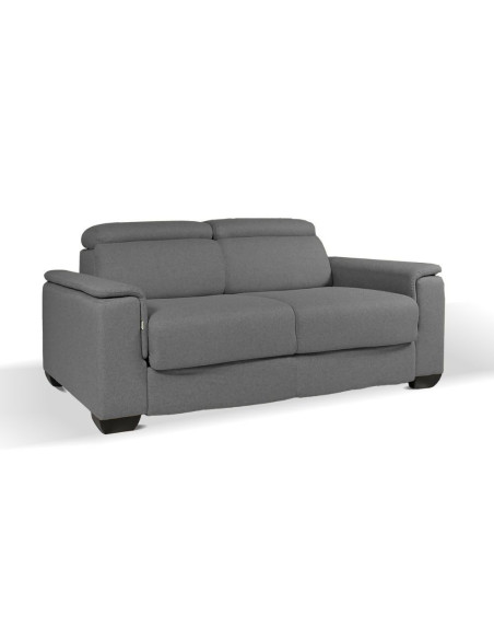 Divano letto Mercurio 3 posti in tessuto Barrel 90 grigio - Kallea