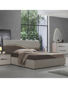 Camera da letto Soleil con armadio ante scorrevoli colore cashmere e olmo biscotto - Kallea 2