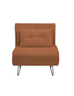 Poltrona letto Quarzo senza braccioli colore ruggine con piedini in metallo - Kallea 2