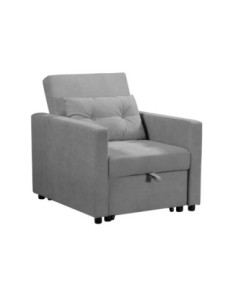 Poltrona letto Zaffiro con braccioli colore grigio chiaro - Kallea 2