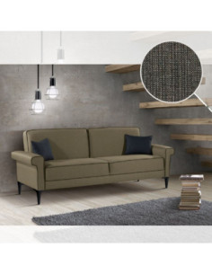 Divano letto Silvera 2 posti tessuto grigio 07-811 - Kallea