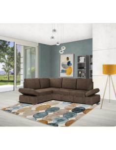 Divano angolare Siena con letto estraibile taupe Twist 5 267x200x90 - Kallea