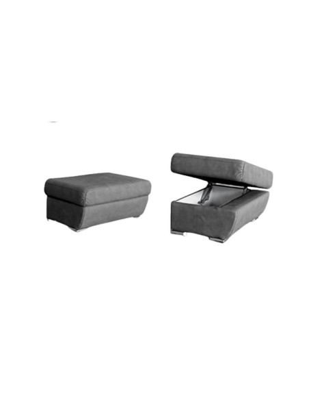 Divano Fiona angolare con penisola sinistra grigio chiaro Mozart 90 - Kallea