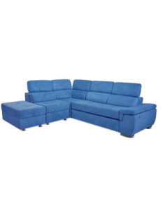 Divano letto Lughen contenitore 5 elementi reversibili colore roma 26 blu oceano - Kallea 2