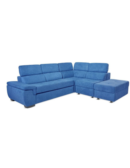 Divano letto Lughen contenitore 5 elementi reversibili colore roma 26 blu oceano - Kallea