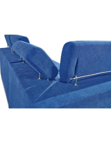 Divano letto Lughen contenitore 5 elementi reversibili colore roma 26 blu oceano - Kallea