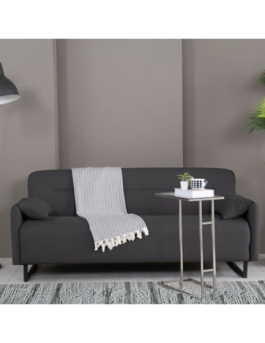 Divano letto Odin 3 posti in tessuto antracite 26-370 - Kallea