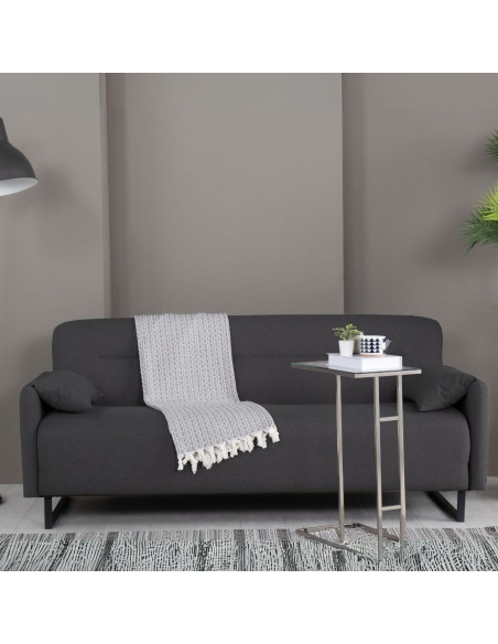 Divano letto Odin 3 posti in tessuto antracite 26-370 - Kallea