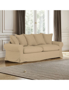 Divano 3 posti Lindsay in tessuto colore G5241 camel - Kallea