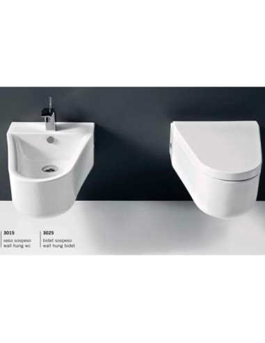 Sanitari sospesi Kerasan serie Take Five dimensioni 52 x 37 in ceramica bianca - Kallea