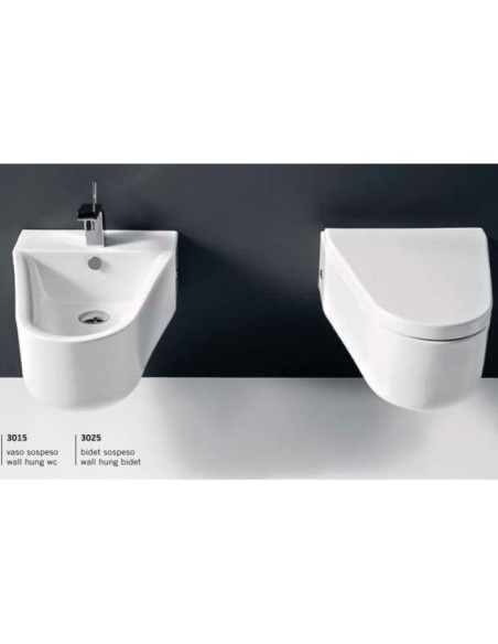 Sanitari sospesi Kerasan serie Take Five dimensioni 52 x 37 in ceramica bianca - Kallea
