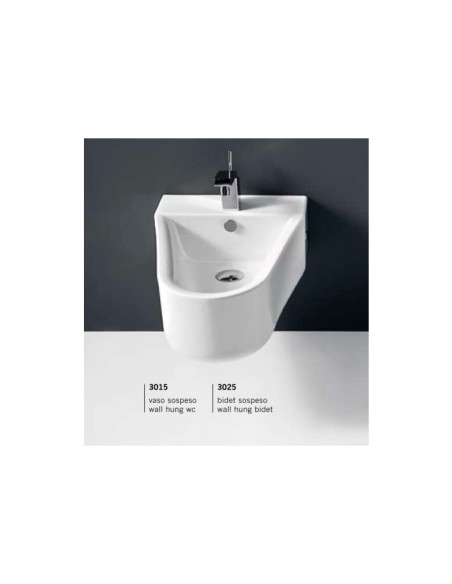 Sanitari sospesi Kerasan serie Take Five dimensioni 52 x 37 in ceramica bianca - Kallea